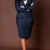 36fbab98faeba6b3e6b35799a7f430317019613a.goods.000001 Elegant Women’s Skirt Suit Set – Blazer & Bow Tie