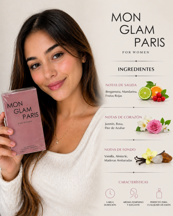 ChatGPT Image 30 abr 2026, 03_35_42 p.m. Mon Glam Paris Perfume for Women, 3.4 Fl Oz, Eau de Parfum Spray