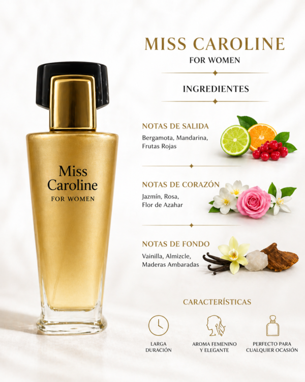 Miss Caroline Eau de Toilette for Women – 3.4 Fl Oz