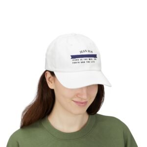 Person 2 Front (1) John 14:6 Scripture Ribbon Dad Cap | Jesus is The Way, Truth and Life